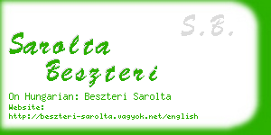 sarolta beszteri business card